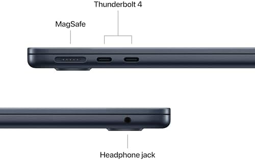 Apple 2026 MacBook Air 13 inch Laptop with M5 chip  Built for AI  13 6 inch Liquid Retina Display  16GB Unified Memory  512GB SSD  12MP Center Stage Camera  Touch ID  Wi Fi 7; Midnight