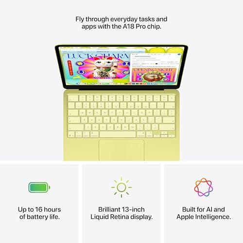 Apple 2026 MacBook Neo 13 inch Laptop with A18 Pro chip  Built for AI and Apple Intelligence  Liquid Retina Display  8GB Unified Memory  256GB SSD Storage  1080p FaceTime HD Camera; Citrus