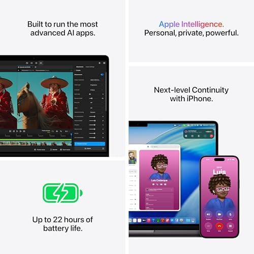 Apple 2026 MacBook Pro Laptop with Apple M5 Pro chip with 15 core CPU and 16 core GPU  Built for AI  14 2 inch Liquid Retina XDR Display  24GB Unified Memory  1TB SSD  Wi Fi 7; Space Black