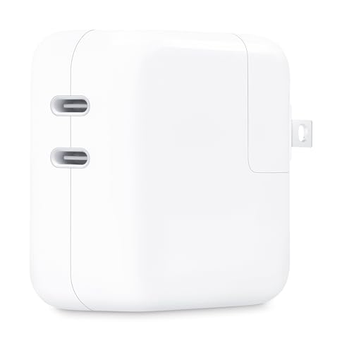 Apple 35W Dual USB C Port Power Adapter  Fast and Convenient Charging  Type C Wall Charger