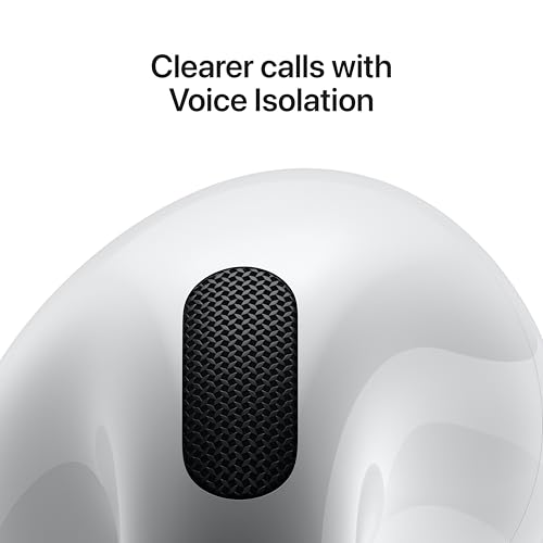Apple Auriculares inalámbricos AirPods 4, auriculares Bluetooth, audio espacial personalizado, resistente al sudor y al agua, funda de carga USB-C, chip H2, hasta 30 horas de duración de la batería,