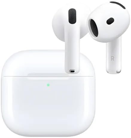 Apple AirPods 4 Wireless Earbuds  Bluetooth Headphones  with Active Noise Cancellation  Renewed 