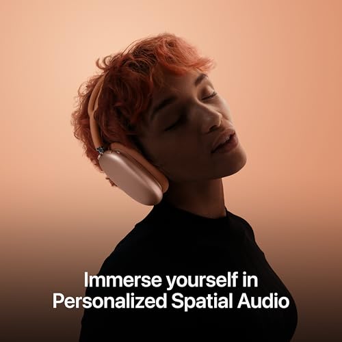 Apple AirPods Max Wireless Over Ear Headphones  Pro Level Active Noise Cancellation  Transparency Mode  Personalized Spatial Audio  USB C Charging  Bluetooth Headphones for iPhone   Starlight