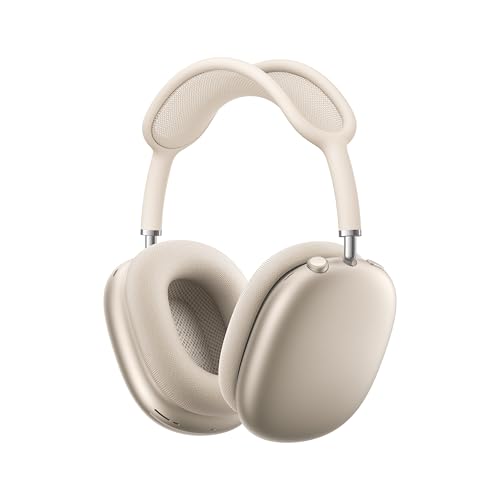 Apple AirPods Max Wireless Over Ear Headphones  Pro Level Active Noise Cancellation  Transparency Mode  Personalized Spatial Audio  USB C Charging  Bluetooth Headphones for iPhone   Starlight
