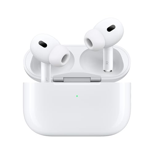 Apple AirPods Pro 2 Wireless Earbuds  Active Noise Cancellation  Hearing Aid Feature  Bluetooth Headphones  Transparency  Personalized Spatial Audio  High Fidelity Sound  H2 Chip  USB C Charging