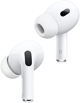 Apple AirPods Pro 2 Wireless Earbuds  Active Noise Cancellation  Hearing Aid Feature  Bluetooth Headphones  Transparency  Personalized Spatial Audio  High Fidelity Sound  H2 Chip  USB C Charging