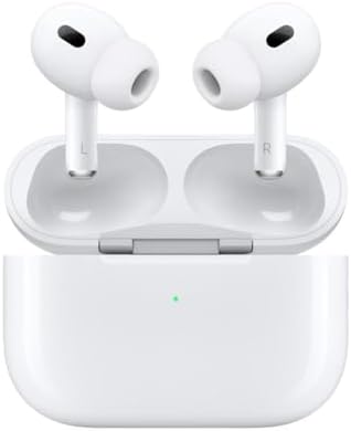 Apple AirPods Pro 2 Wireless Earbuds  Active Noise Cancellation  Hearing Aid Feature  Bluetooth Headphones  Transparency  Personalized Spatial Audio  High Fidelity Sound  H2 Chip  USB C Charging