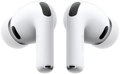 Apple AirPods Pro 3 Wireless Earbuds  Active Noise Cancellation  Live Translation  Heart Rate Sensing Hearing Aid Feature Bluetooth Headphones Spatial Audio  High Fidelity Sound  USB C Charging  White