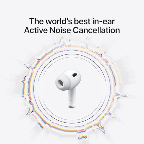 Apple AirPods Pro 3 auriculares inalámbricos, cancelación activa de ruido, Traducción en vivo, detección de frecuencia cardíaca, función de ayuda auditiva, auriculares Bluetooth, audio espacial