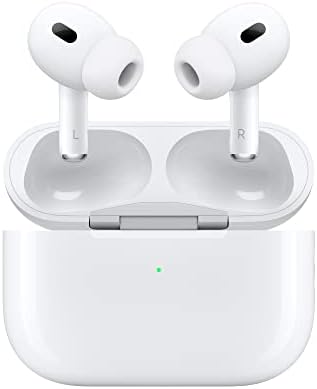 Apple AirPods Pro  2nd Generation  Wireless Ear Buds with USB C Charging  Up to 2X More Active Noise Cancelling Bluetooth Headphones  Transparency Mode  Adaptive  Personalized Spatial Audio  White