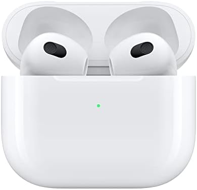 Apple AirPods  3rd Generation  Wireless Ear Buds  Bluetooth Headphones  Personalized Spatial Audio  Sweat and Water Resistant  Lightning Charging Case Included  Up to 30 Hours of Battery Life