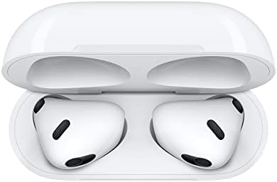 Apple AirPods  3rd Generation  Wireless Ear Buds  Bluetooth Headphones  Personalized Spatial Audio  Sweat and Water Resistant  Lightning Charging Case Included  Up to 30 Hours of Battery Life