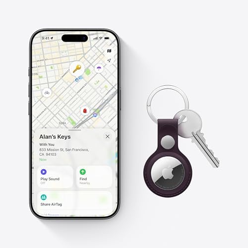Apple AirTag  2nd Generation   Tracker for Keychain  Wallet  and More; Locator with Sound; Simple One Tap Setup with iPhone or iPad; Key Finder with up to 1 5X Precision Finding Range 