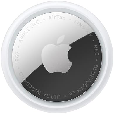 Apple AirTag  2nd Generation    4 Pack  Tracker for Keychain  Wallet  and More; Locator with Sound; Simple One Tap Setup with iPhone or iPad; Key Finder with up to 1 5X Precision Finding Range 