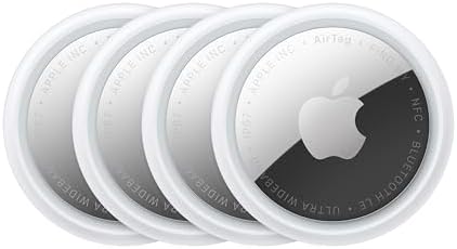 Apple AirTag (2ª generación) - Pack de 4: Rastreador para llavero, billetera y más; localizador con sonido; configuración simple con un toque en iPhone o iPad; buscador de llaves con hasta 1.5 veces