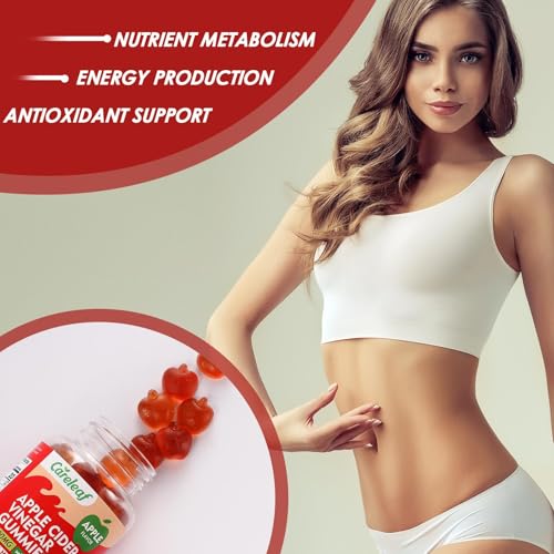 Apple Cider Vinegar Gummies 60 Counts 1000mg AVC with Vitamin B6 Vitamin B12 for Metabolism  Digestion  Detox  Gut & Immune Health