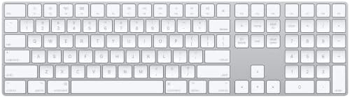 Apple Magic Keyboard with Numeric Keypad  Wireless  Bluetooth  Rechargeable  Works with Mac  iPad  or iPhone; US English   White