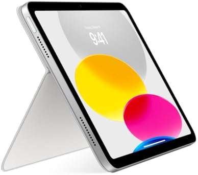 Apple Magic Keyboard Folio  iPad Keyboard and case for iPad  A16 and 10th Generation   Detachable Two Piece Design That attaches magnetically  Built in trackpad  US English   White