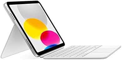 Apple Magic Keyboard Folio  iPad Keyboard and case for iPad  A16 and 10th Generation   Detachable Two Piece Design that attaches magnetically  Built in trackpad  US English   White