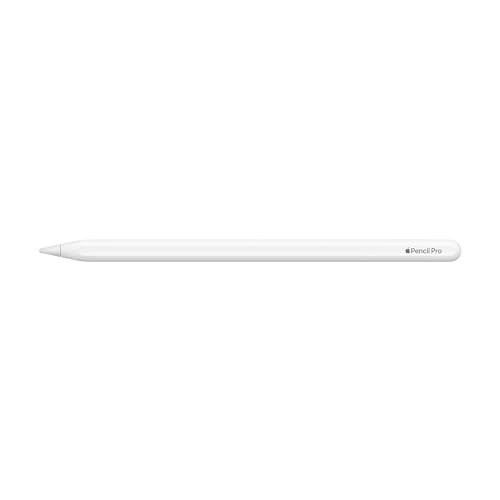 Apple Pencil Pro: precisión de pixeles perfecta, sensibilidad a la inclinación y a la presión, y baja latencia para tomar notas, dibujar y hacer arte se conecta, carga y empareja magnéticamente