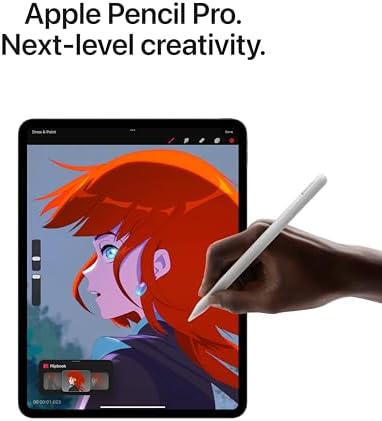 Apple Pencil Pro: Último Modelo - Se Requiere Verificación de Compatibilidad del Dispositivo - Precisión Perfecta de Píxeles, Sensibilidad a Inclinación y Presión, Perfecto para Toma de Notas, Dibujo