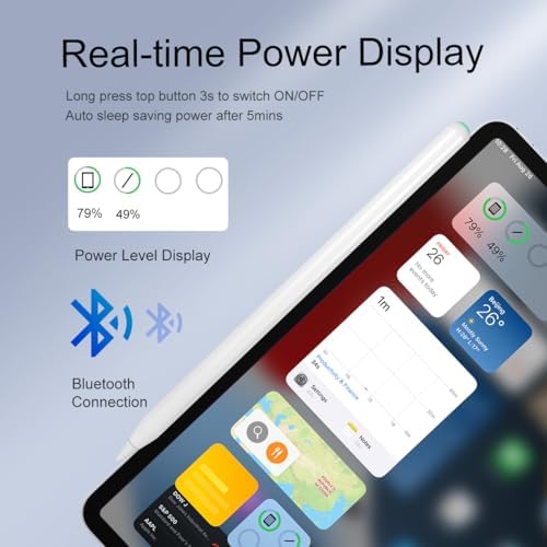 Apple Pencil Pro   2X Fast Charging iPad Pro Pen for iPad Pro M4 11 13 Inch with Palm Rejection   High Precision   Tilt Sensitive iPad Pencil for Pro 12 9 11 Air M2 M3 White