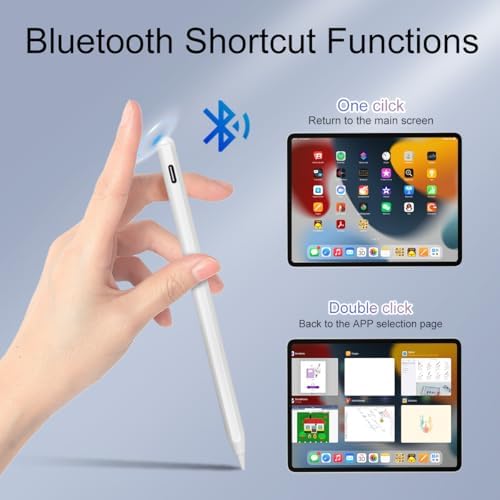 Apple Pencil Pro   2X Fast Charging iPad Pro Pen for iPad Pro M4 11 13 Inch with Palm Rejection   High Precision   Tilt Sensitive iPad Pencil for Pro 12 9 11 Air M2 M3 White