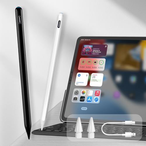 Apple Pencil Pro   2X Fast Charging iPad Pro Pen for iPad Pro M4 11 13 Inch with Palm Rejection   High Precision   Tilt Sensitive iPad Pencil for Pro 12 9 11 Air M2 M3 White