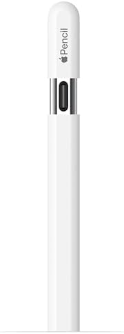 Apple Pencil (USB-C): Se requiere verificación de compatibilidad del dispositivo - Precisión perfecta de píxeles, sensibilidad de inclinación, perfecto para tomar notas, dibujar y firmar documentos