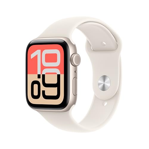 Apple Watch SE 3  GPS   Cellular 44mm  Smartwatch with Starlight Aluminum Case with Starlight Sport Band   M/L  Fitness and Sleep Trackers  Heart Rate Monitor  Always On Display  Water Resistant