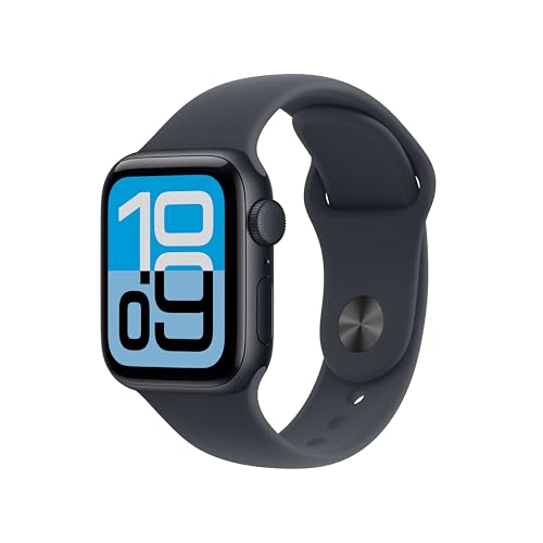 Apple Watch SE 3  GPS 40mm  Smartwatch with Midnight Aluminum Case with Midnight Sport Band   S/M  Fitness and Sleep Trackers  Heart Rate Monitor  Always On Display  Water Resistant