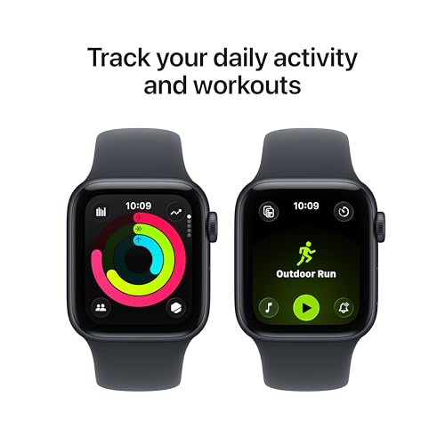 Apple Watch SE 3  GPS 40mm  Smartwatch with Midnight Aluminum Case with Midnight Sport Band   S/M  Fitness and Sleep Trackers  Heart Rate Monitor  Always On Display  Water Resistant