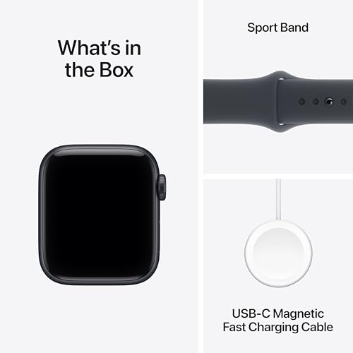 Apple Watch SE 3  GPS 40mm  Smartwatch with Midnight Aluminum Case with Midnight Sport Band   S/M  Fitness and Sleep Trackers  Heart Rate Monitor  Always On Display  Water Resistant