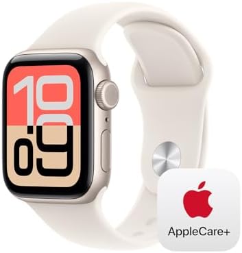 Apple Watch SE 3  GPS 44mm  Smartwatch with Starlight Aluminum Case with Starlight Sport Band   M/L  Fitness and Sleep Trackers  Heart Rate Monitor  Always On Display  Water Resistant