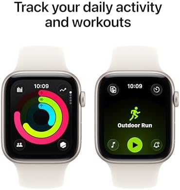 Apple Reloj SE 3 [GPS 1.575 in] Smartwatch con caja de aluminio Starlight con correa deportiva Starlight - S/M. Monitores de fitness y sueño, monitor de frecuencia cardíaca, pantalla siempre encendida