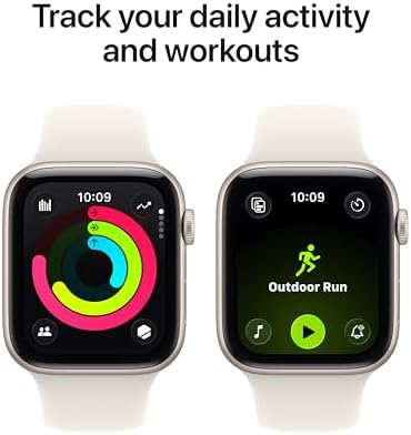 Apple Reloj SE 3 [GPS 1.575 in] Smartwatch con caja de aluminio Starlight con correa deportiva Starlight - S/M. Monitores de fitness y sueño, monitor de frecuencia cardíaca, pantalla siempre encendida