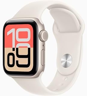 Apple Watch SE 3  GPS   Cellular  40mm  Starlight Aluminum Case with Starlight Sport Band  S/M  Renewed 
