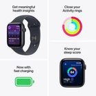 Apple Watch SE 3  GPS  44mm Midnight Aluminum Case Sport Band M/L 2025 MEHQ4LWA