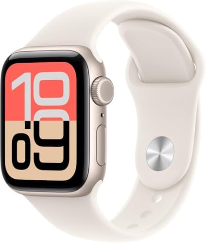 Apple Watch SE 3  GPS   Cellular  40mm  Starlight Aluminum Case with Starlight Sport Band  S/M  Renewed 
