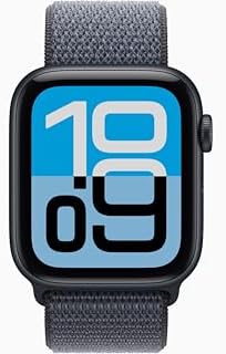 Apple Watch SE 3  GPS   Cellular  44mm  Midnight Aluminum Case with Anchor Blue Sport Loop Band  One Size  Renewed 