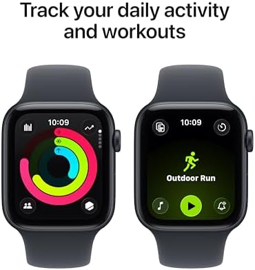 Apple Watch SE 3  GPS 44mm  Smartwatch with Midnight Aluminum Case with Midnight Sport Band   M/L  Fitness and Sleep Trackers  Heart Rate Monitor  Always On Display  Water Resistant