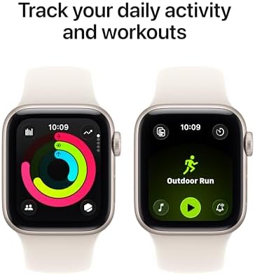 Apple Watch SE 3  GPS 40mm  Smartwatch with Starlight Aluminum Case with Starlight Sport Band   S/M  Fitness and Sleep Trackers  Heart Rate Monitor  Always On Display  Water Resistant