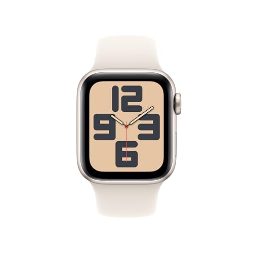 Apple Watch SE  2nd Gen   GPS 40mm  Smartwatch with Starlight Aluminum Case with Starlight Sport Band S/M  Fitness and Sleep Trackers  Crash Detection  Heart Rate Monitor  Retina Display