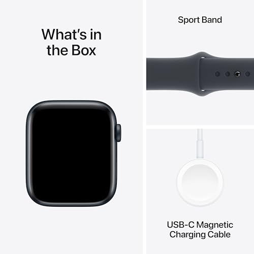 Apple Watch SE  2nd Gen   GPS 44mm  Smartwatch with Midnight Aluminum Case with Midnight Sport Band M/L  Fitness and Sleep Trackers  Crash Detection  Heart Rate Monitor  Retina Display
