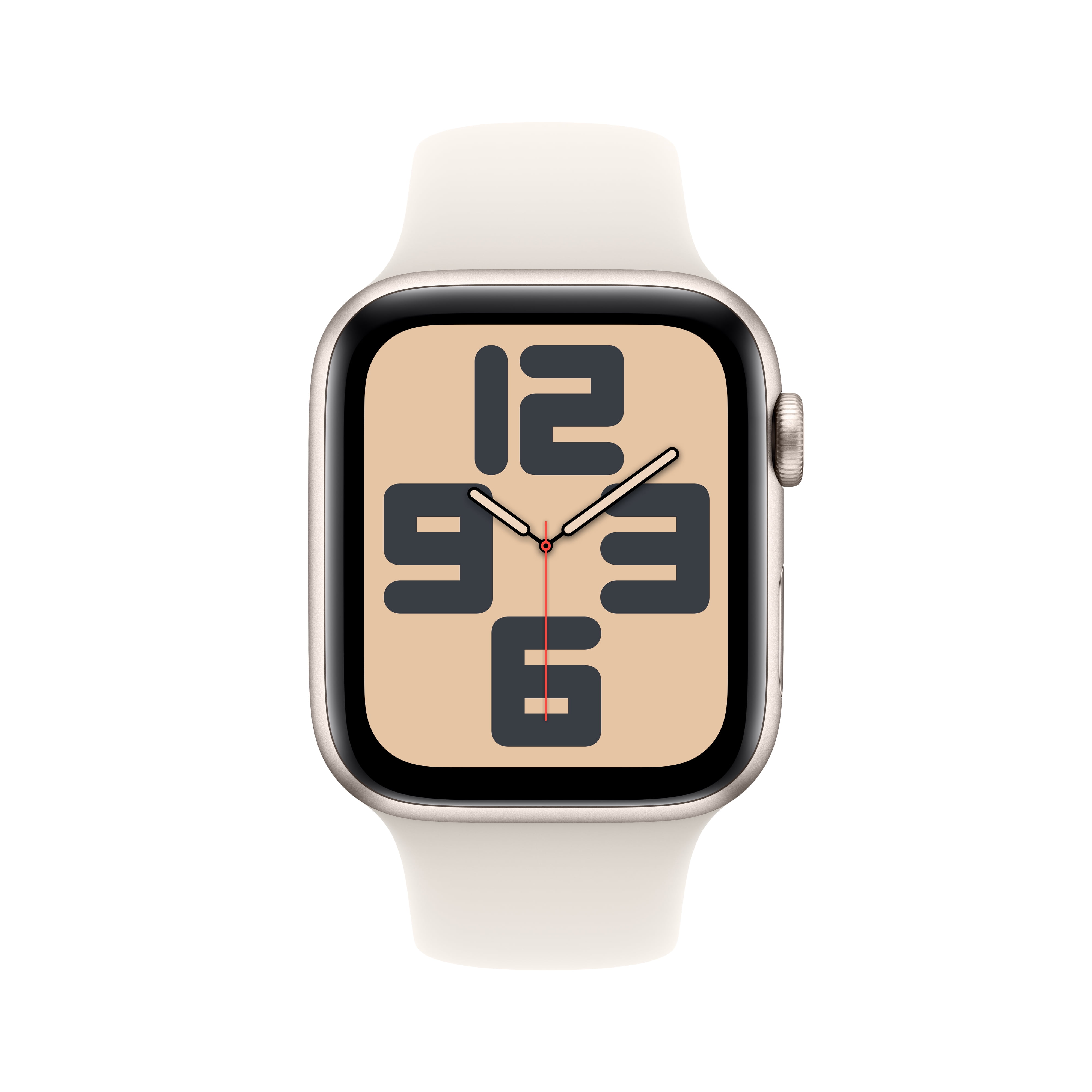 Apple Watch SE  2nd Gen   GPS 44mm  Smartwatch with Starlight Aluminum Case with Starlight Sport Band   M/L