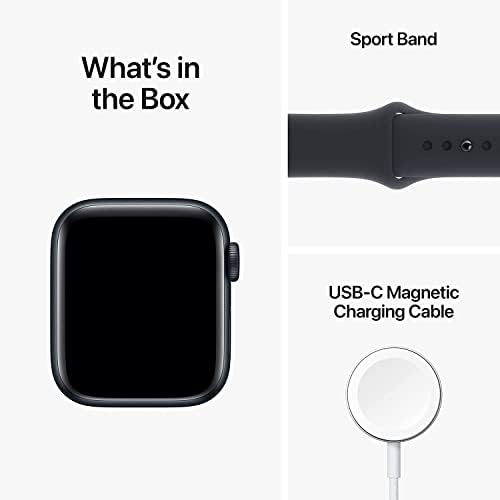 Apple Watch SE  2nd Gen   GPS  44mm    Silver Aluminum Case with White Sport Band  M/L  Renewed 