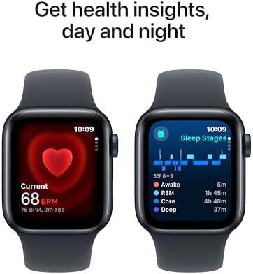Apple Watch SE  2nd Gen   GPS 44mm  Smartwatch with Midnight Aluminum Case with Midnight Sport Band M/L  Fitness and Sleep Trackers  Crash Detection  Heart Rate Monitor  Retina Display