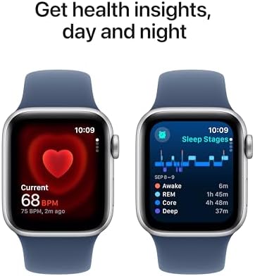 Apple Watch SE  2nd Gen   GPS 44mm  Smartwatch with Midnight Aluminum Case with Midnight Sport Band M/L  Fitness and Sleep Trackers  Crash Detection  Heart Rate Monitor  Retina Display