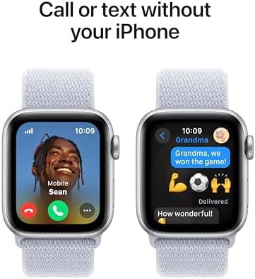 Apple Watch SE  2nd Gen   GPS 44mm  Smartwatch with Midnight Aluminum Case with Midnight Sport Band M/L  Fitness and Sleep Trackers  Crash Detection  Heart Rate Monitor  Retina Display