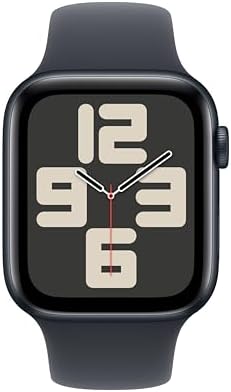 Apple Watch SE - Reloj inteligente (2.ª generación) [GPS + celular 44 mm] con caja de aluminio Midnight y correa deportiva color Midnight M/L, monitor de actividad física y sueño, detección de
